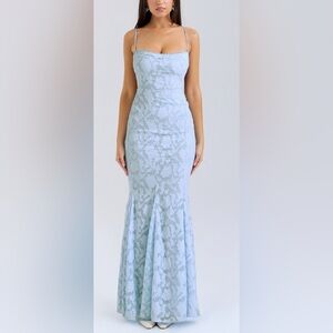 Joan BlueBell Lace up back maxi dress